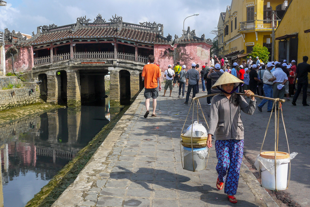 Japoński Most w Hoi An w Wietnamie