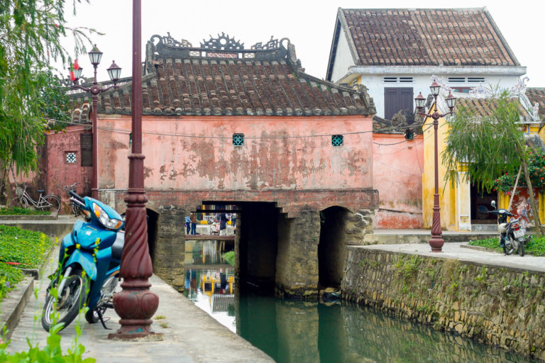 Japoński Most w Hoi An w Wietnamie