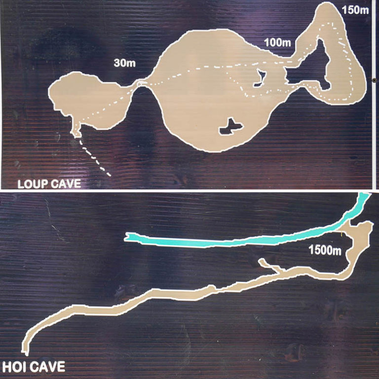 Plan jaskiń Loup i Hoi