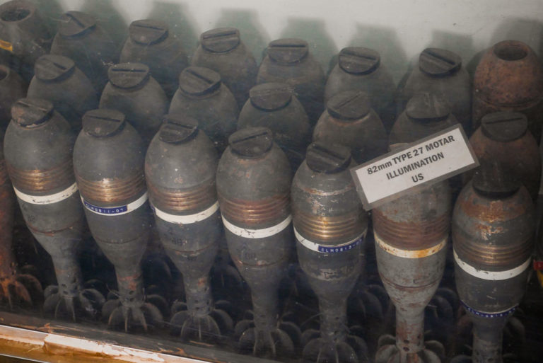 Bomby w Muzeum Min Lądowych niedaleko Siem Reap