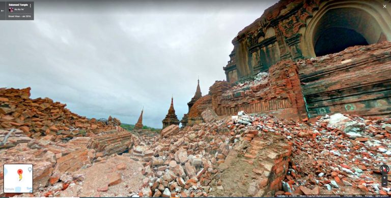 Sulamani po trzęsieniu ziemi, fot. Google maps