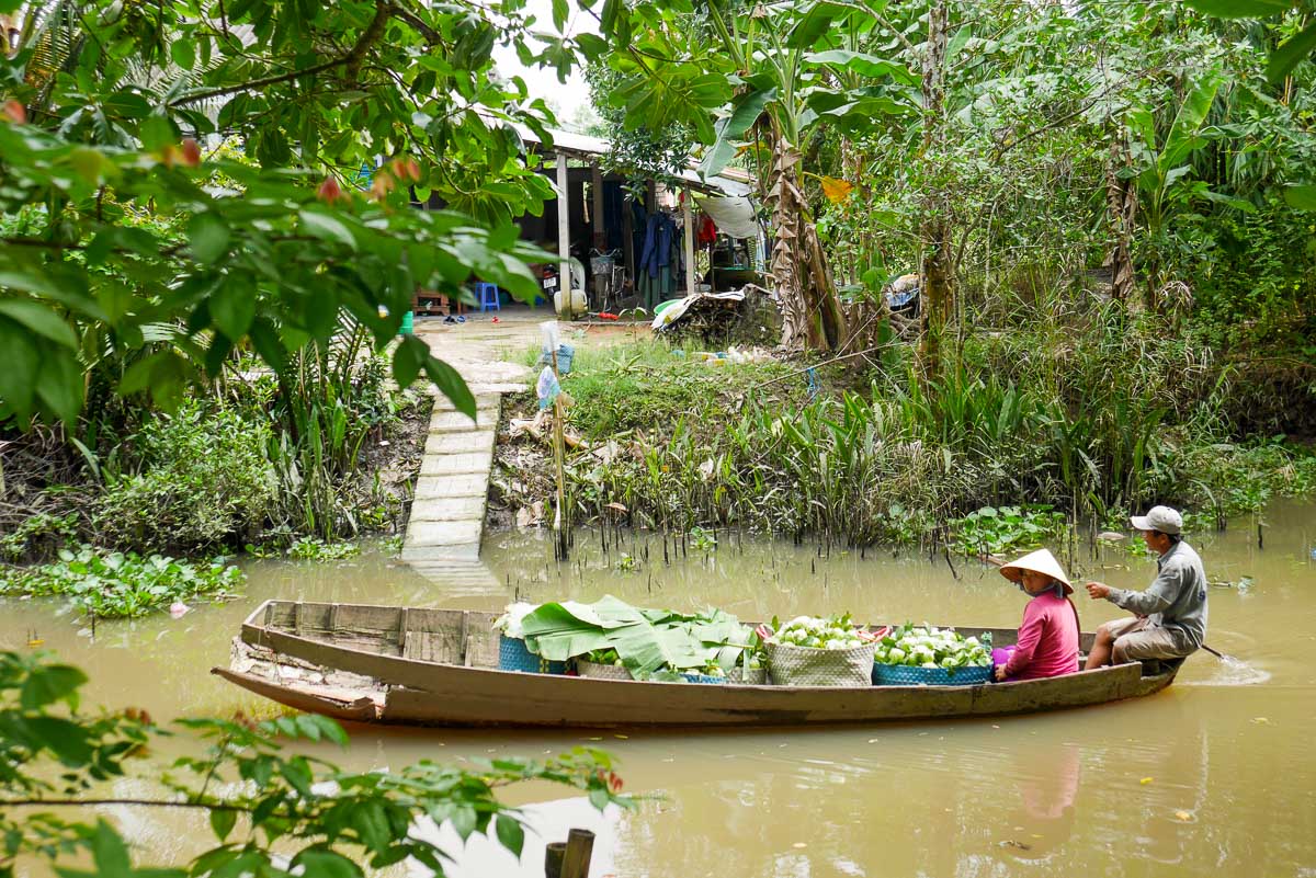 Wąskie kanały Delty Mekong